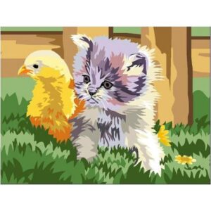 Kit canevas chaton et poussin