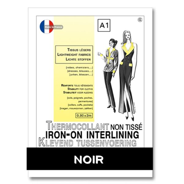 Thermocollant non-tissé A1 noir