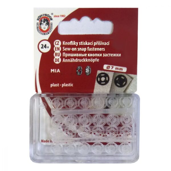 Boutons pression 7 mm plastique
