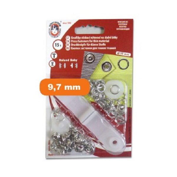 Boutons pressions jersey baby  argent