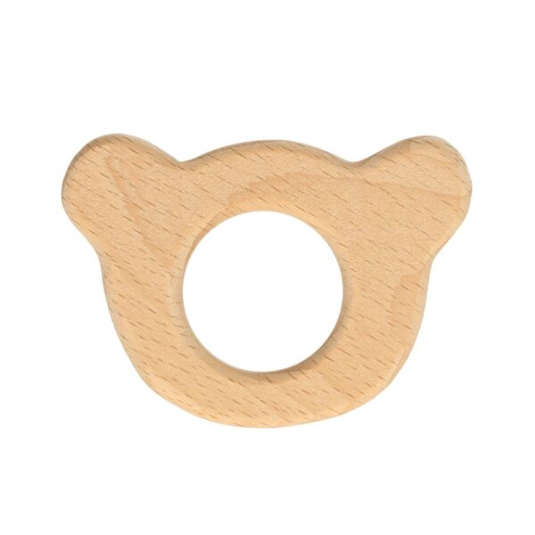 Anneau en bois tête d'ours