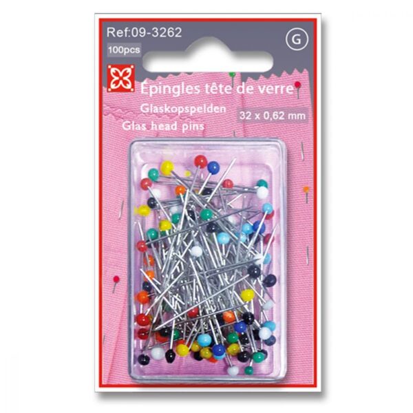 Épingles tête de verre
