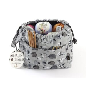 Sac crochet mouton gris DMC