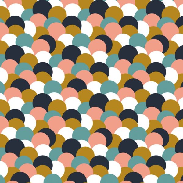 Tissus french terry colourful dots