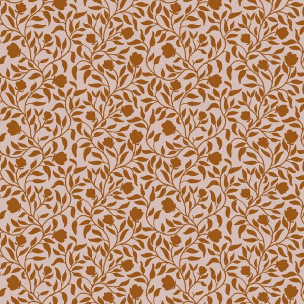 Tissus cotton satin stretch flower leaves