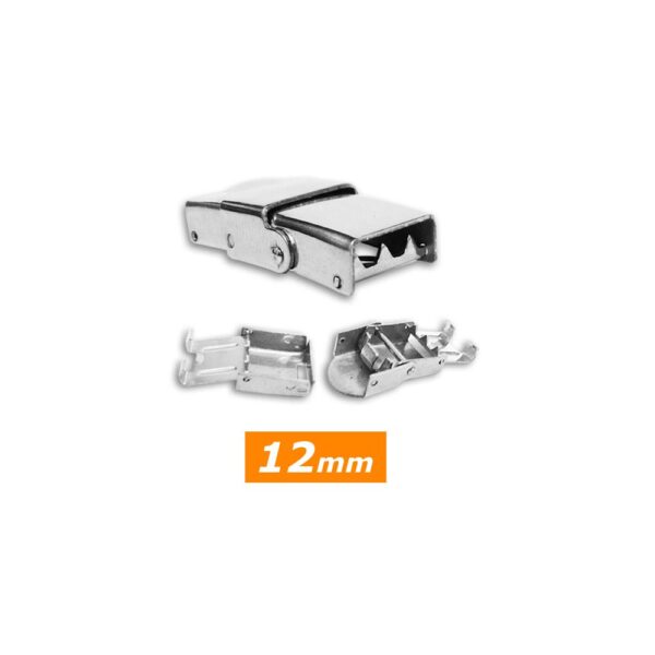 Zip (fermeture) plat 12 mm à griffe