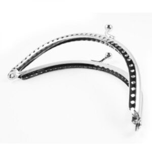 Fermoir  argent demi rond 100 mm