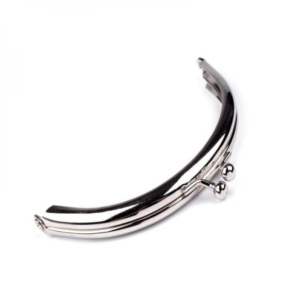Fermoir  argent demi rond 125 mm