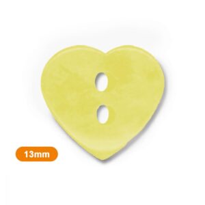 Bouton coeur 13 mm Jaune