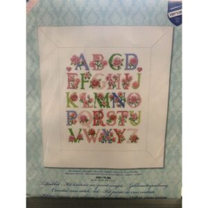 Broderie :  Abécédaire aux roses