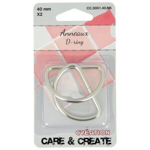Anneaux demi-ronds 40 mm x 2 Nickel
