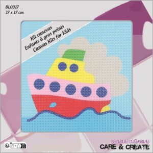 Kit canevas gros points bateau