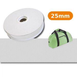 Sangle polypro.  blanc 25 mm