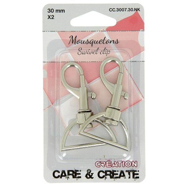 Mousquetons 30 mm x 2