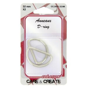 Anneaux demi-ronds 32 mm x 2 Nickel