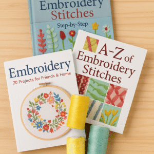 Magazine et livre de broderie