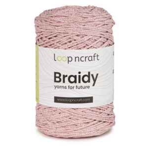 Braidy Lurex Baby Pink-Silver